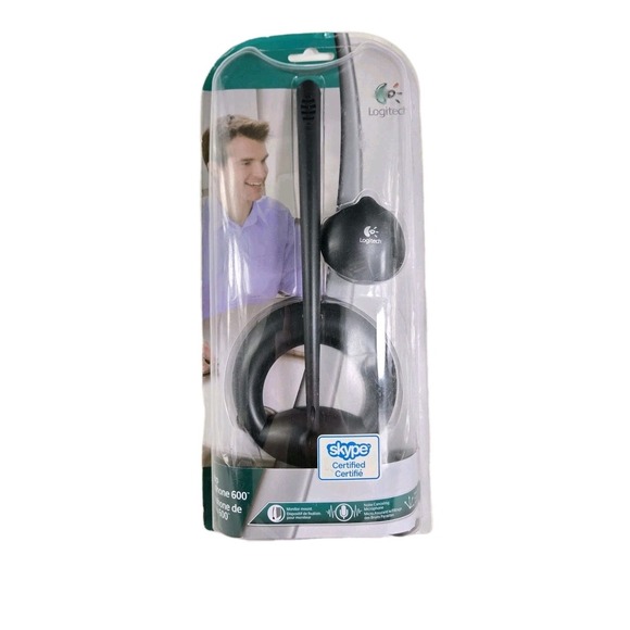 Logitech PC Desktop Microphone 600 Stand & Monitor Mount 3.5mm NOS Sealed - Picture 1 of 8